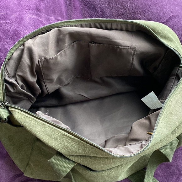 Canvas Travel Bag, crossbody personal size item - Picture 5 of 8